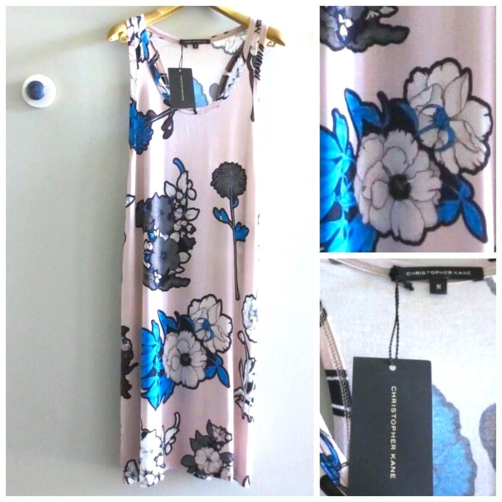 NWT AUTH CHRISTOPHER KANE BLUSH PINK SCRAPBOOK VEST DRESS